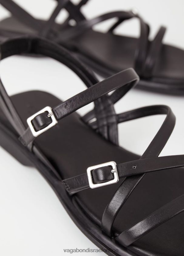 Vagabond עור שחור נשים סנדלי izzy 4NN08F40 הַנעָלָה